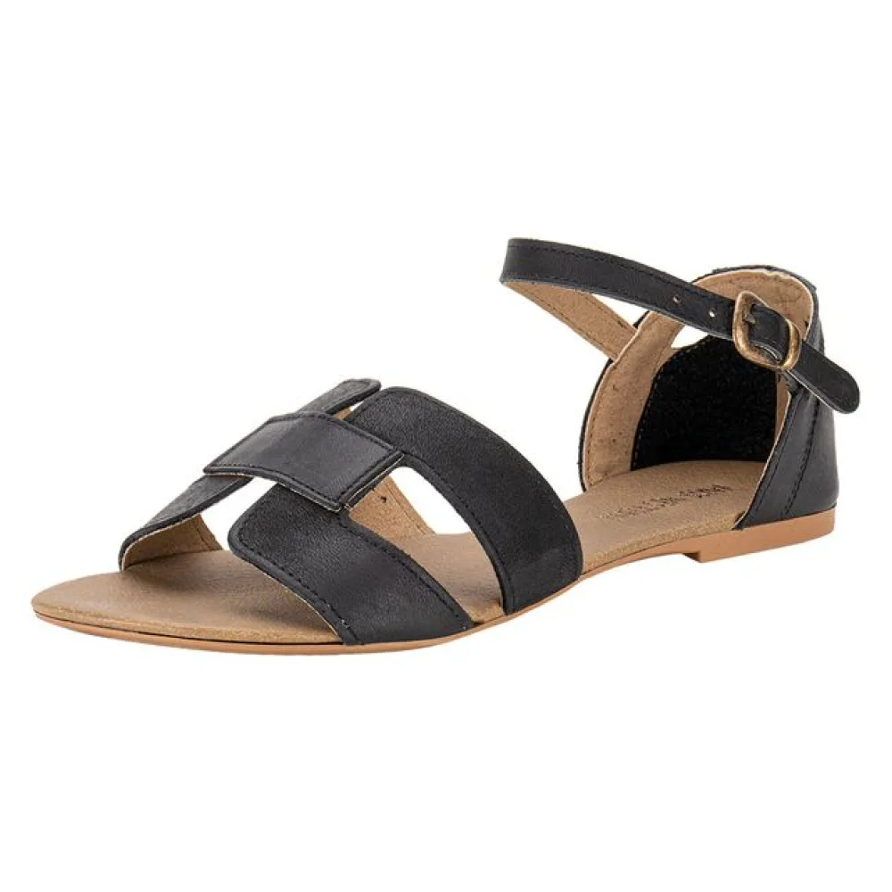 Sandália Feminina Flat Miss Western 128T PRETO 01 35