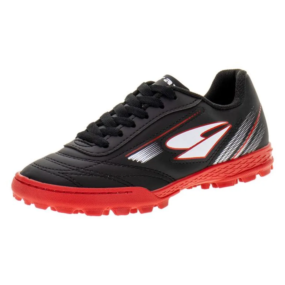 Chuteira Infantil Society Foorcy Dray - 324 PRETO/VERMELHO 28
