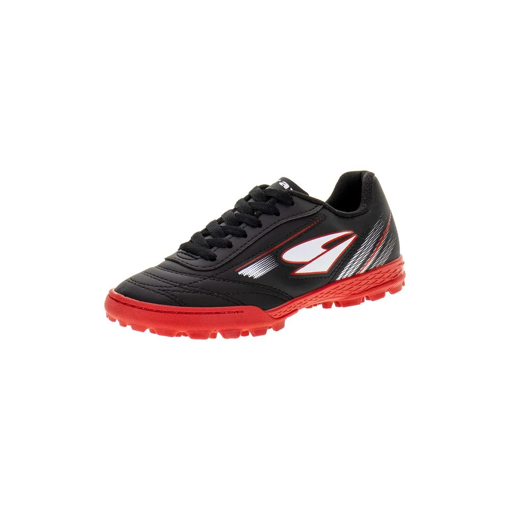 Chuteira Infantil Society Foorcy Dray - 324 PRETO/VERMELHO 28