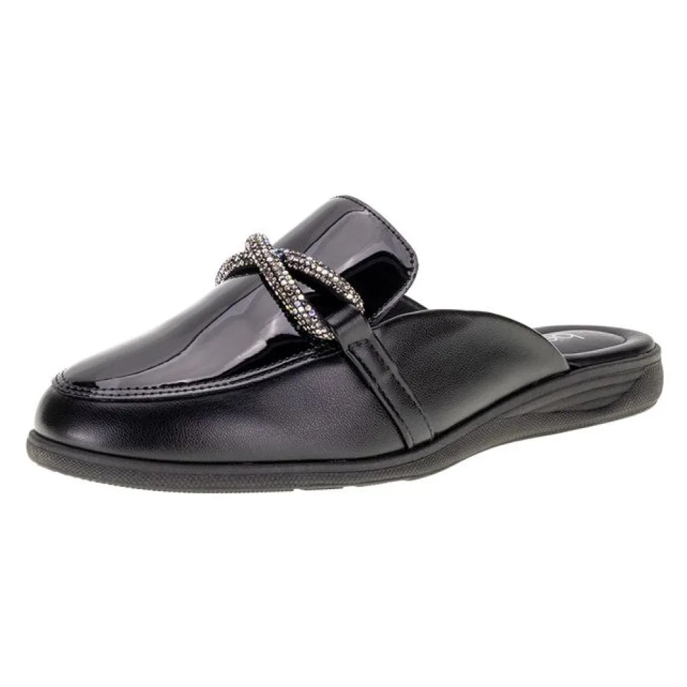 Sapato Feminino Mule Beira Rio 4315101 VERNIZ/PRETO 34
