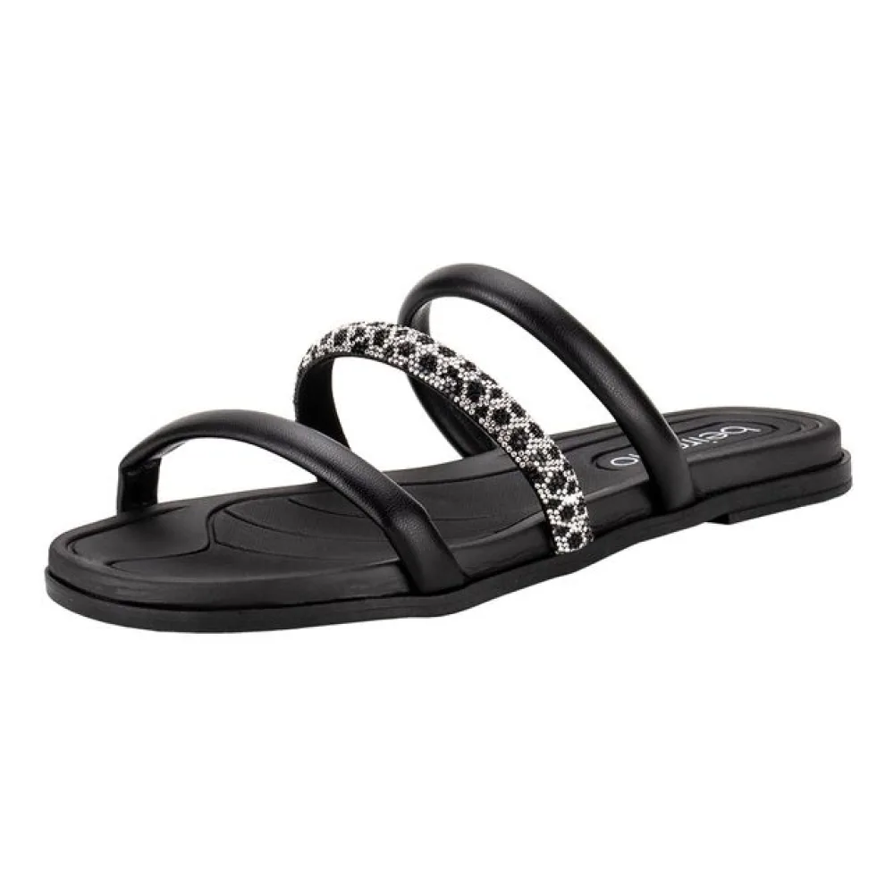 Sandália Feminina Rasteira Beira Rio - 8507104 PRETO 01 34