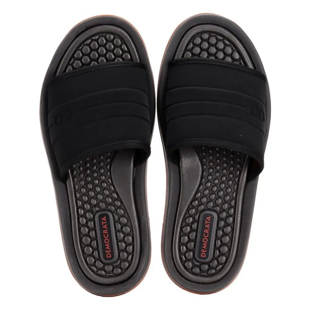 Chinelo Masculino Slide Denim Groove Democrata 289102 PRETO 39