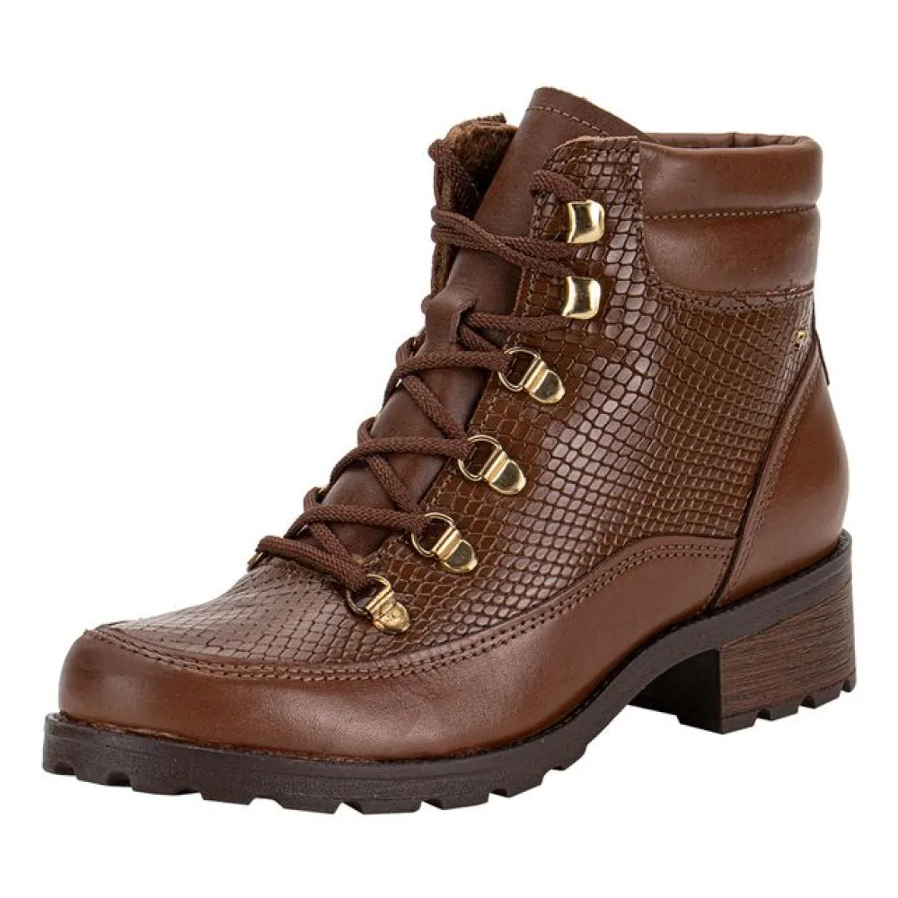 Bota Feminina Coturno Pegada 281418 CARAMELO 33