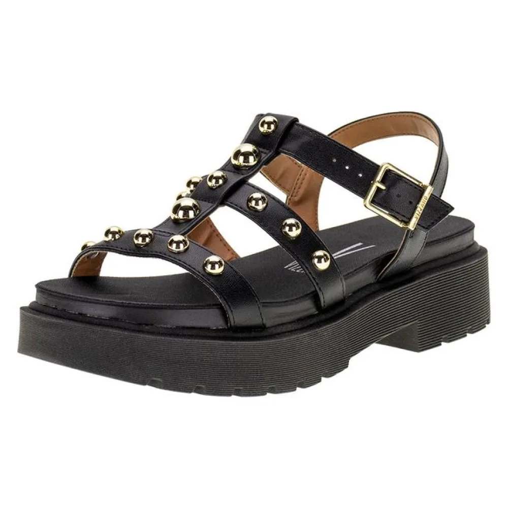 Sandália Feminina Salto Grosso Vizzano 6499110 PRETO 34