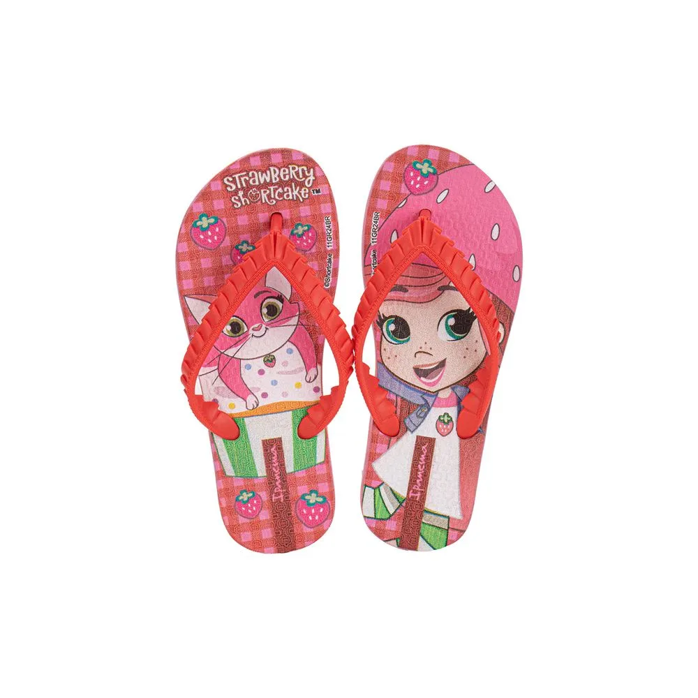 Chinelo Infantil Feminino Moranguinho Sugar Ipanema 27173 VERMELHO 25/26