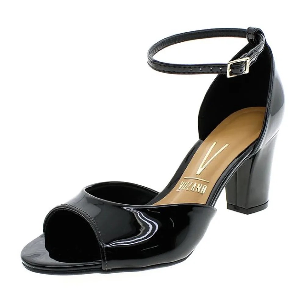 Sandália Feminina Salto Médio Vizzano - 6262206 VERNIZ/PRETO 38