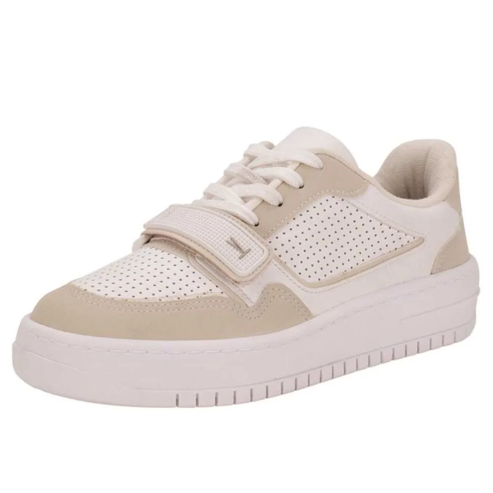 Tênis Feminino Casual Vizzano 1389124 BRANCO/BEGE 34