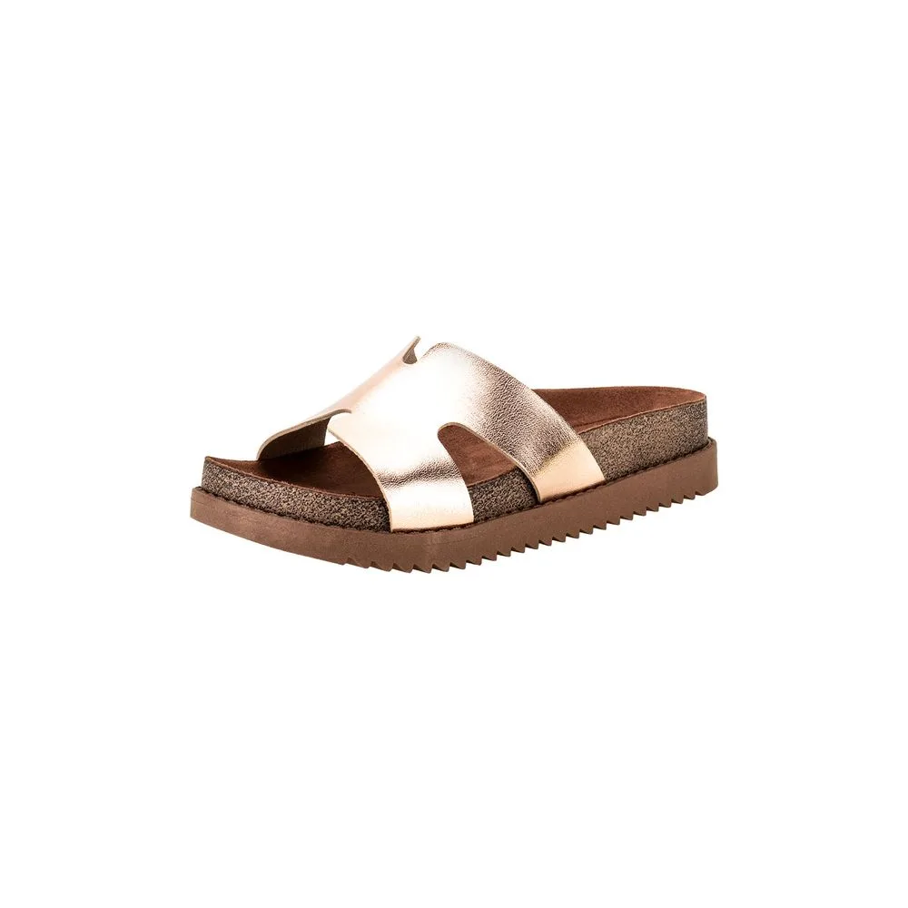 Tamanco Feminino Flat Moleca 5500100 BRONZE 34