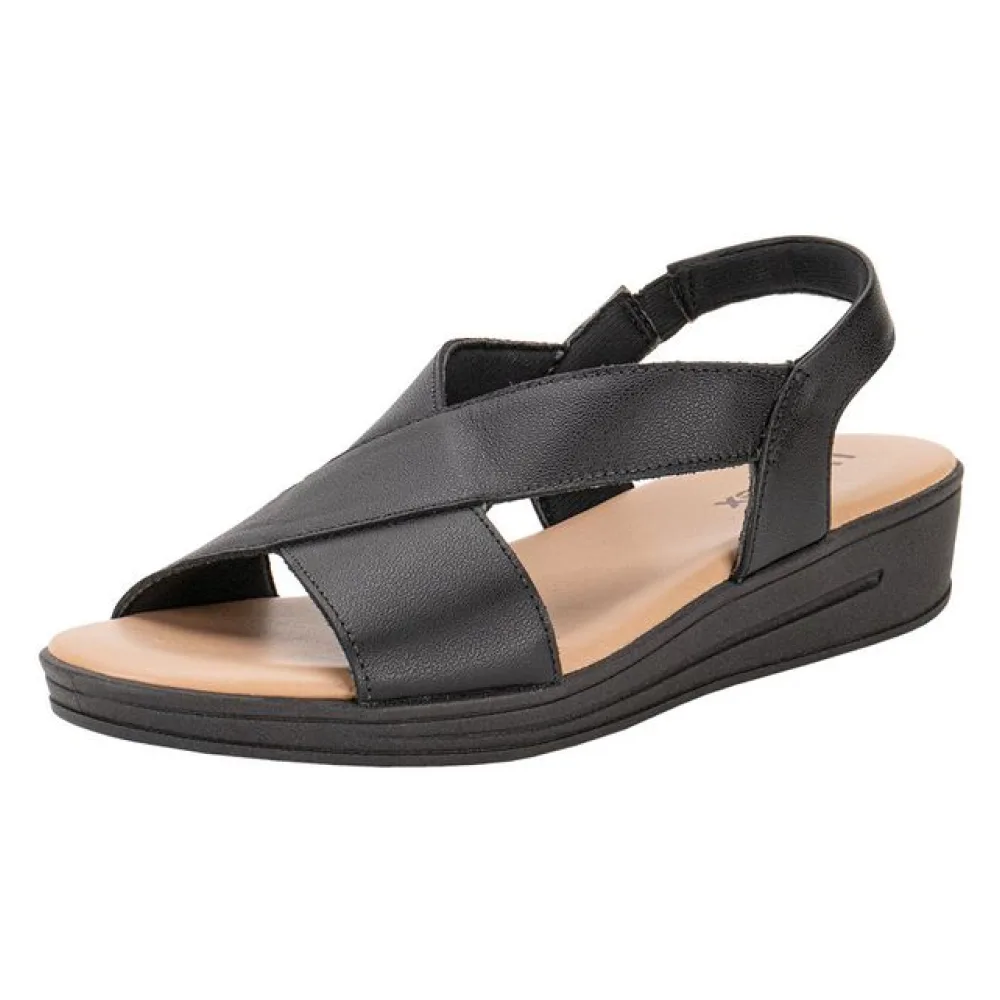 Sandália Feminina Flat Usaflex MM0703 PRETO 35