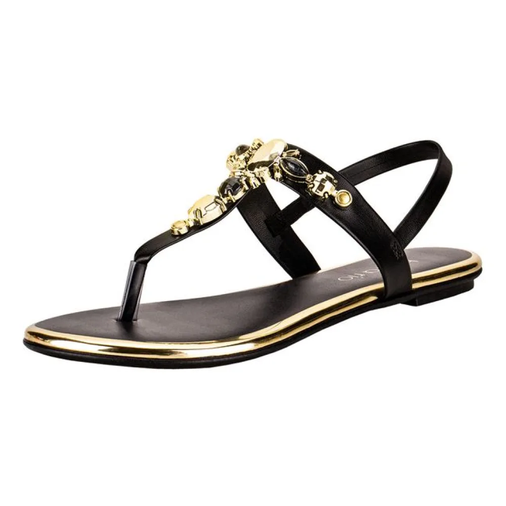 Sandália Feminina Rasteira Beira Rio - 8367631 PRETO 03 35
