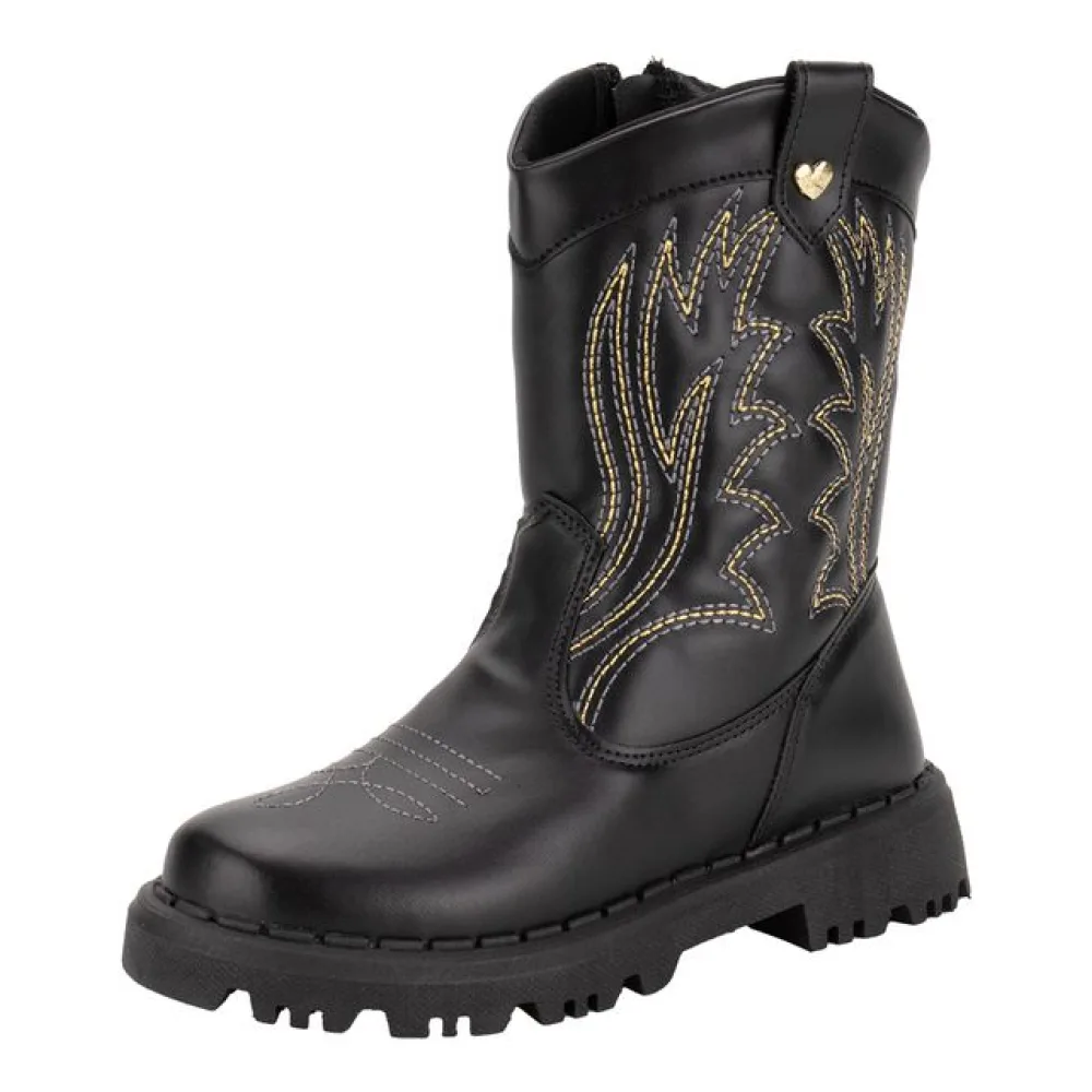 Bota Infantil Feminina Country Nilqi 165011 PRETO 28