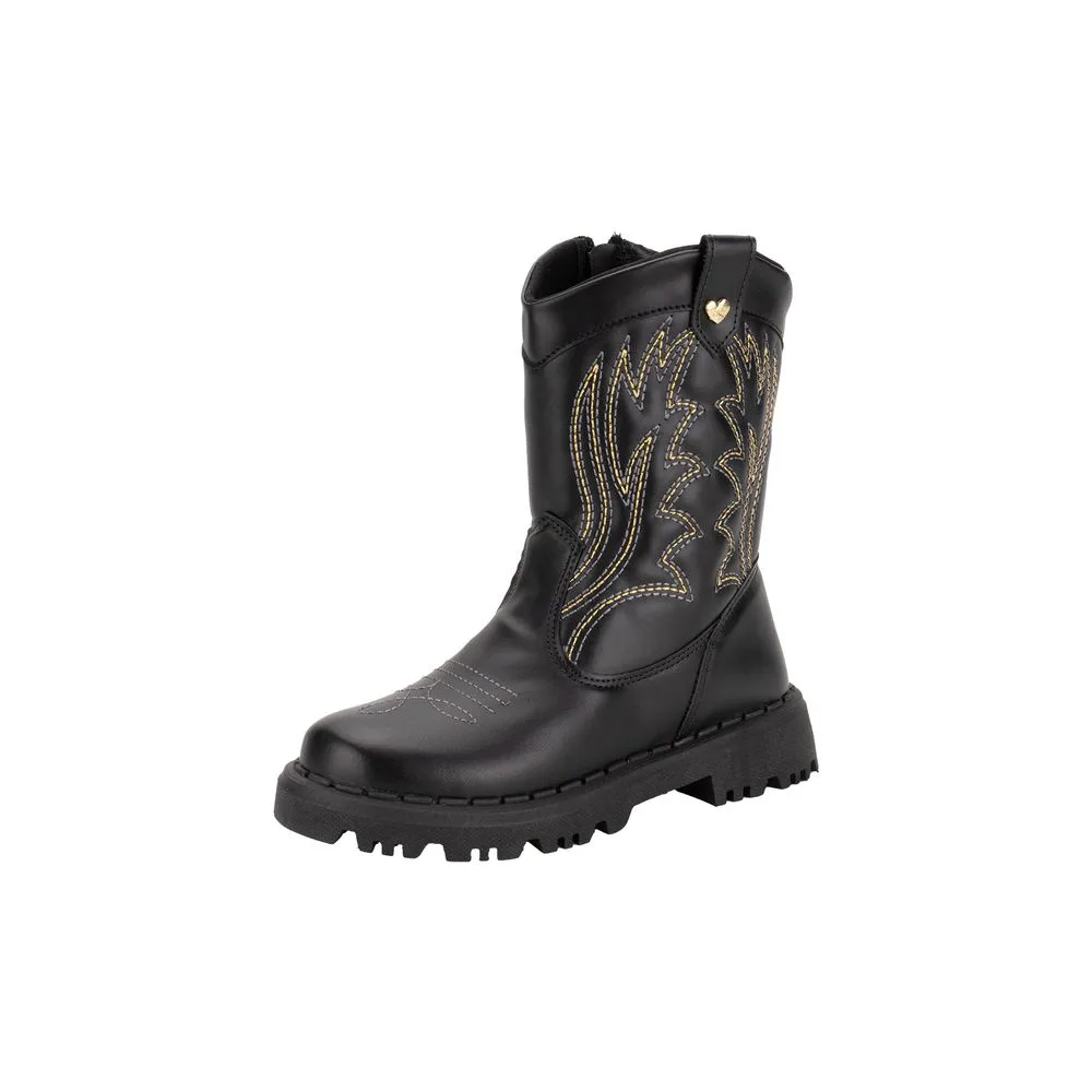 Bota Infantil Feminina Country Nilqi 165011 PRETO 28