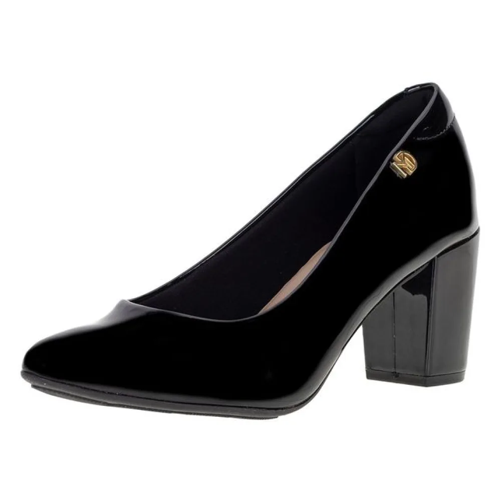 Sapato Feminino Salto Grosso Modare - 7377105 VERNIZ/PRETO 34
