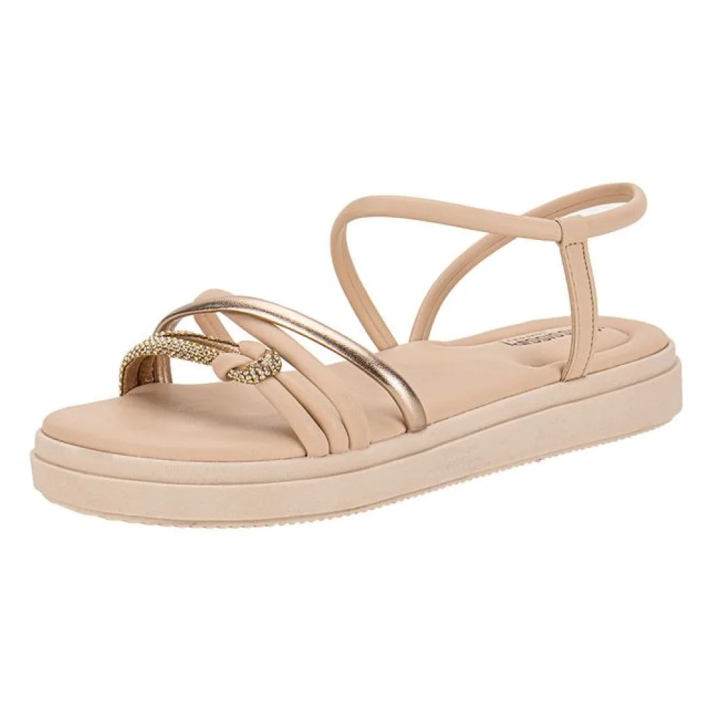 Sandália Feminina Flat Mississipi MB513 BEGE 39