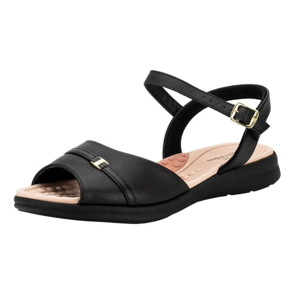 Sandália Feminina Flat Modare - 7174113 PRETO 01 34