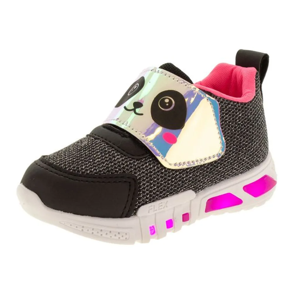 Tênis Infantil Led Minipé - MP2109 PRETO/ROSA 22