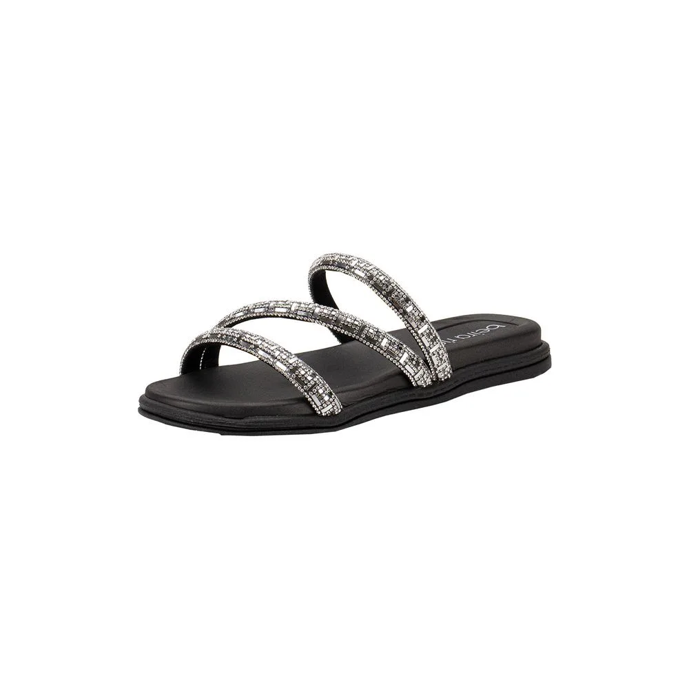 Tamanco Feminino Flat Beira Rio 8488108 PRETO/CINZA 34
