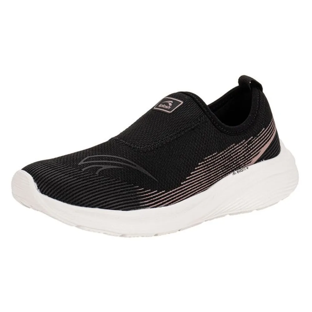 Tênis Feminino Slip On Kolosh E0421 PRETO/ROSA 34