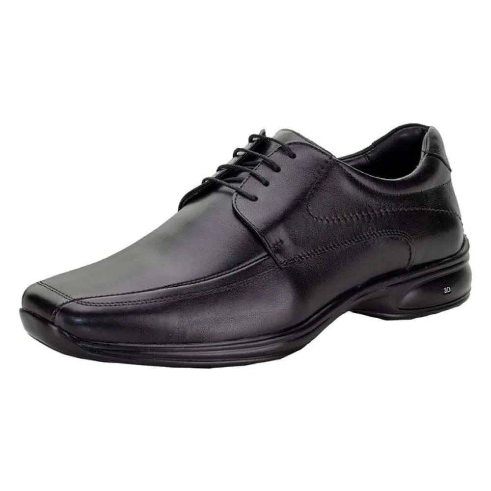Sapato Masculino Social 3D Jota Pe - 71450 PRETO 07 39