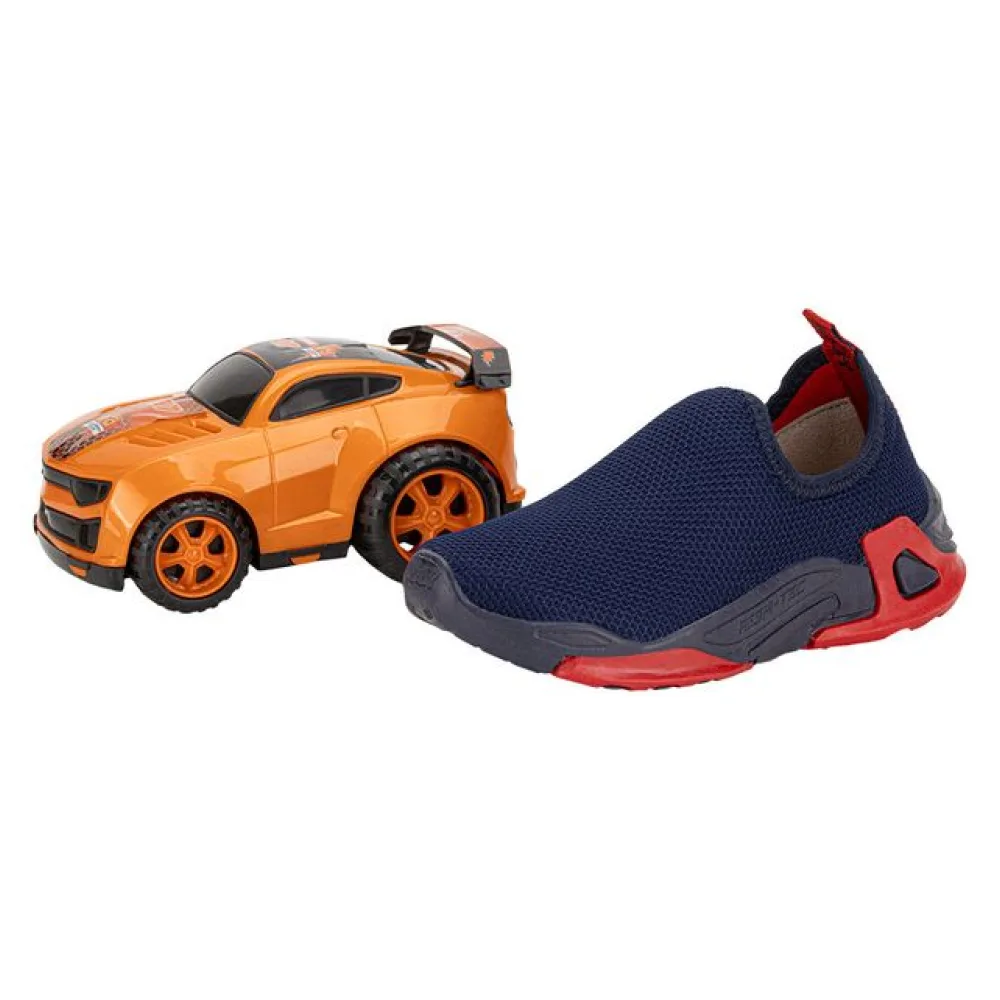 Kit Tênis Infantil Play e Carrinho Kidy 0070642 AZUL/VERMELHO 29
