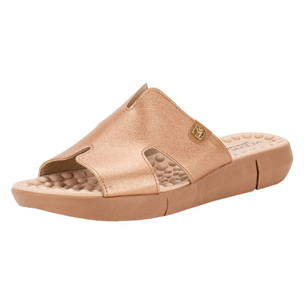 Tamanco Feminino Flat Modare 7142141 OURO/ROSADO 35