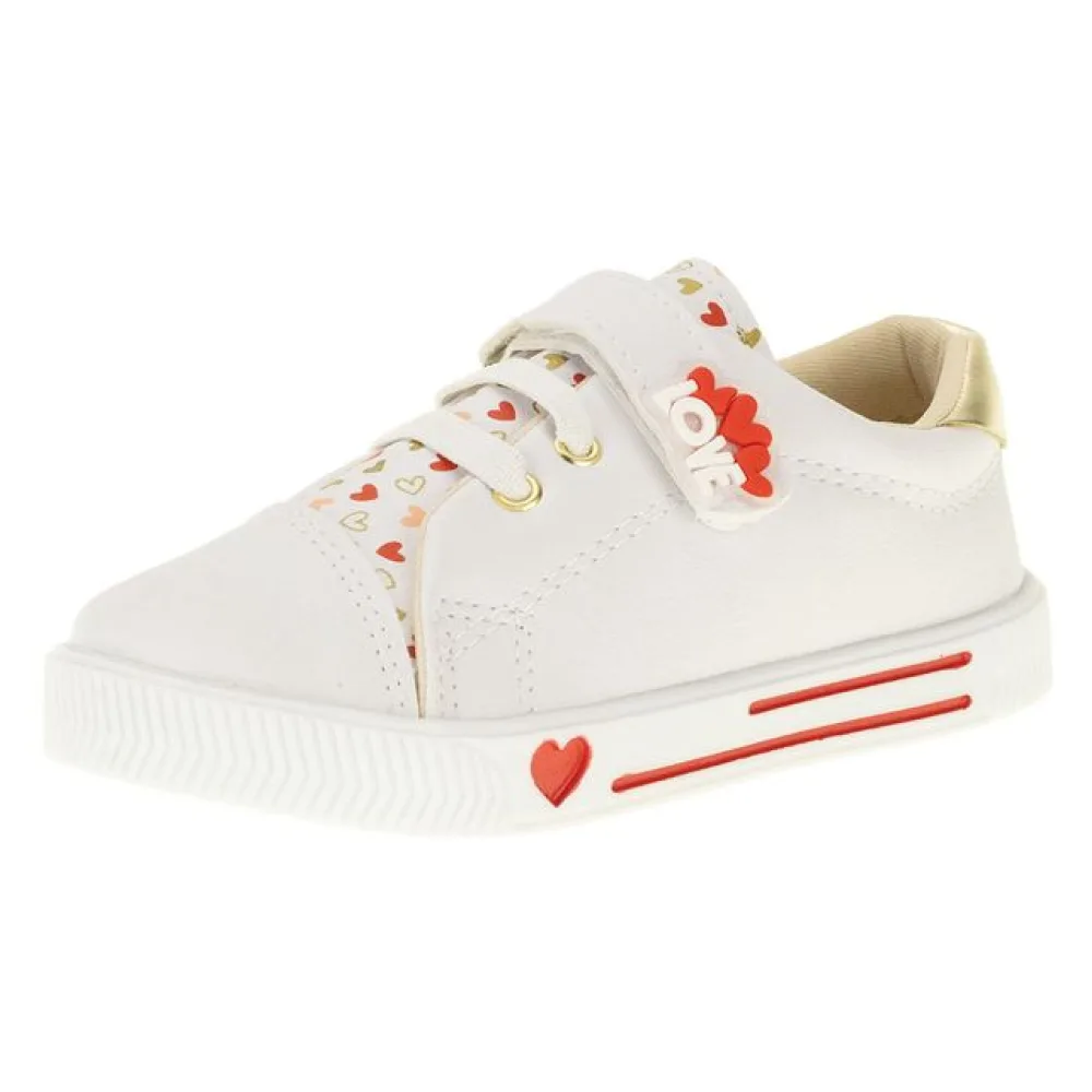 Tênis Infantil Feminino Linda Jú - 15551 BRANCO 24