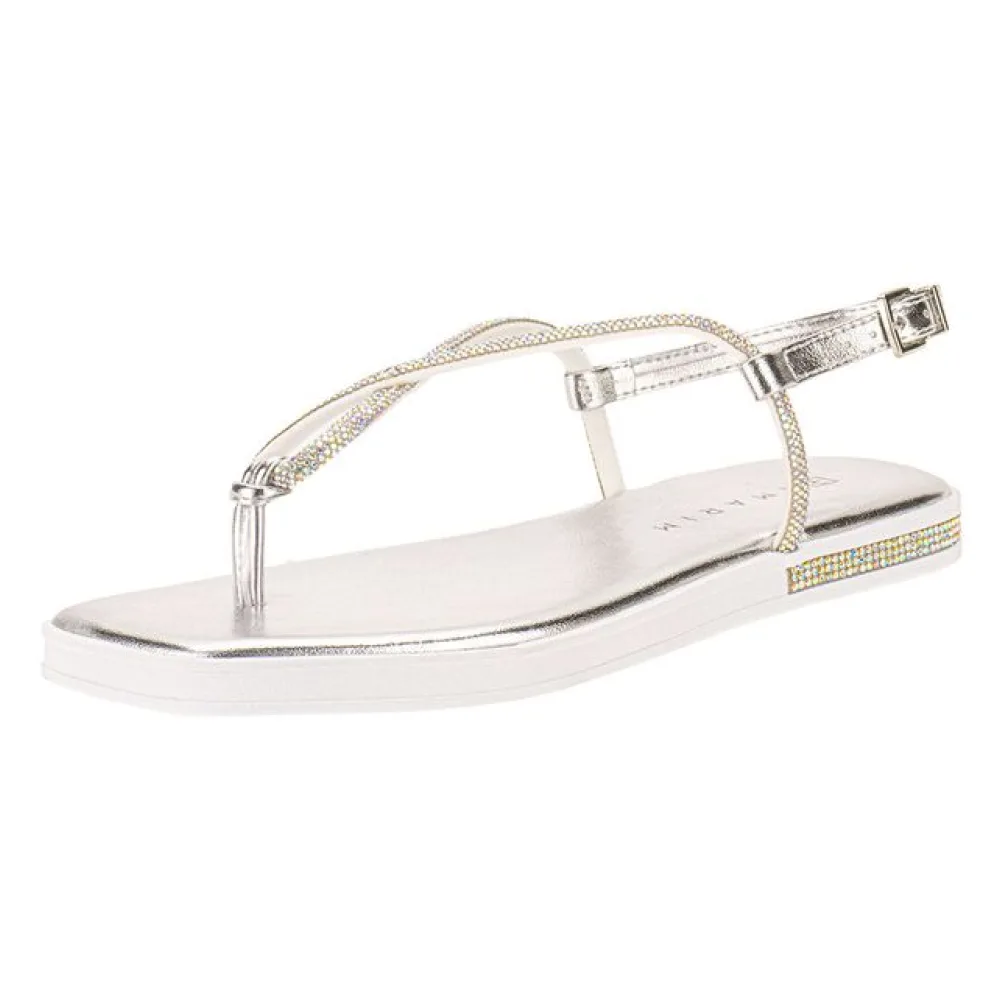 Sandália Feminina Flat Ramarim 249106 PRATA 34
