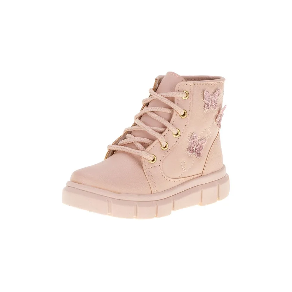 Bota Infantil Feminina Coturno Lily Kids 16028 ROSA 20
