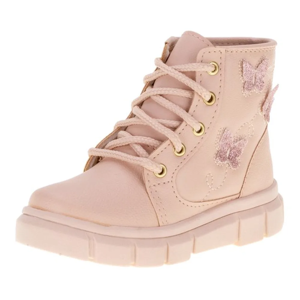 Bota Infantil Feminina Coturno Lily Kids 16028 ROSA 20