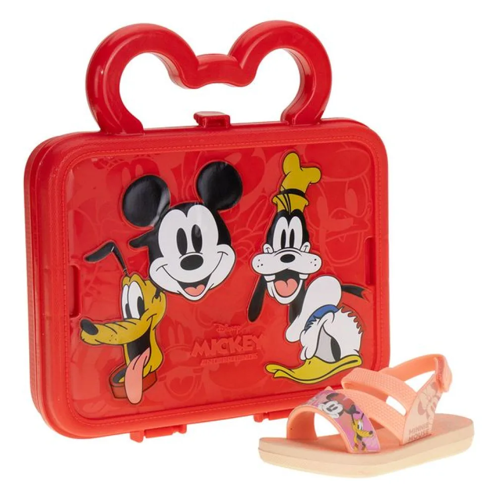 Kit Sandália Disney e Maleta Divertida Grendene Kids 22998 CORAL 20/21