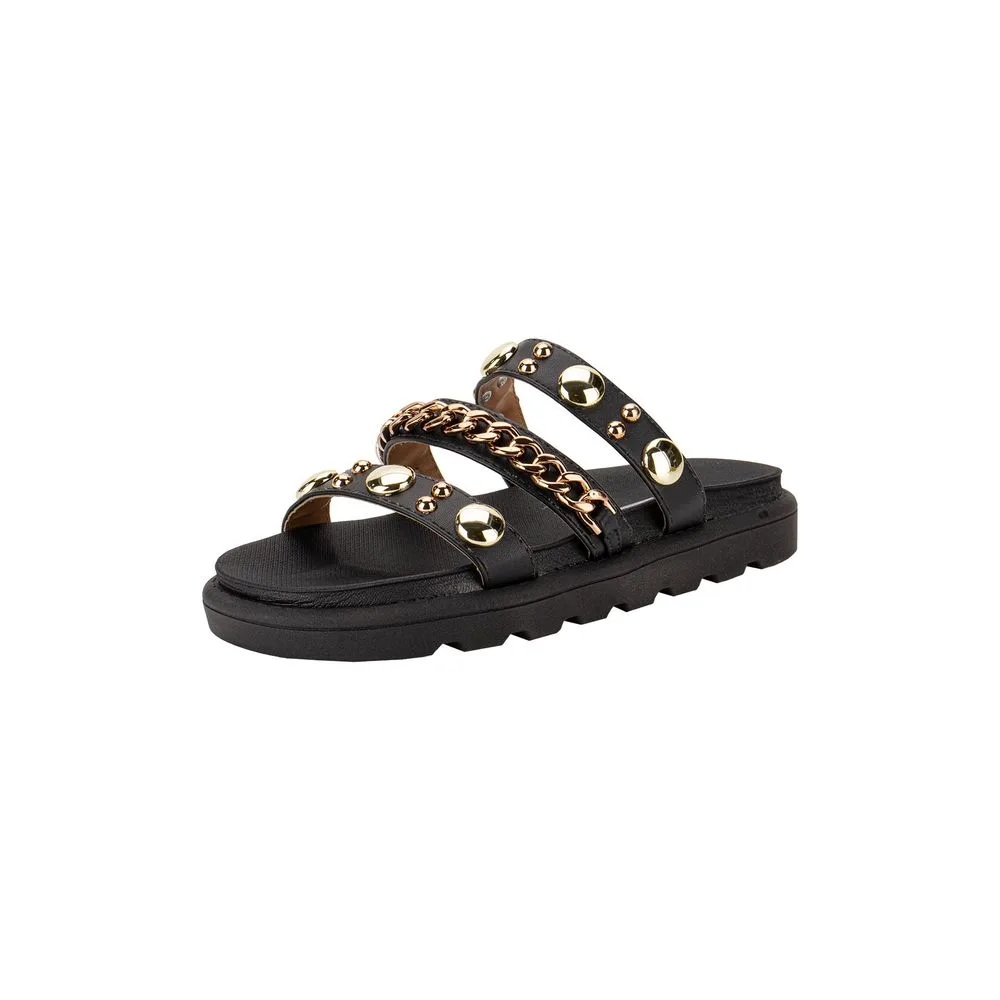 Tamanco Feminino Flat Vizzano 6510102 PRETO 34