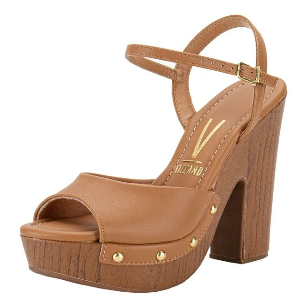 Sandália Feminina Meia Pata Vizzano 6281847 CAMEL 37