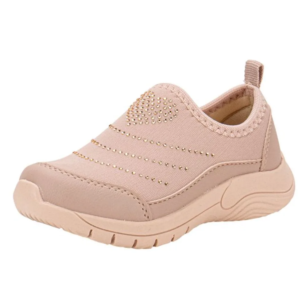 Tênis Infantil Feminino Slip On Lily Kids 19046 ROSE 21