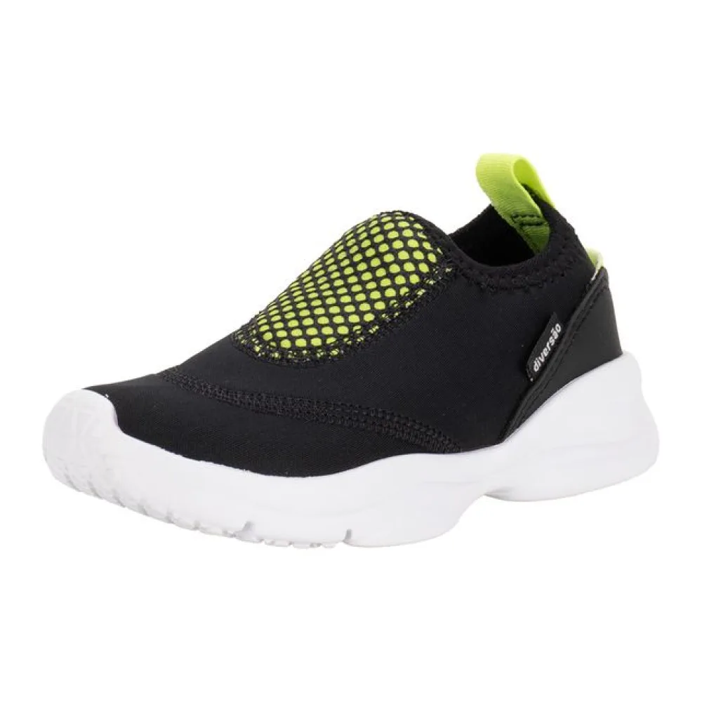 Tênis Infantil Slip On Mini Halley Diversão DI2349 PRETO/VERDE 20