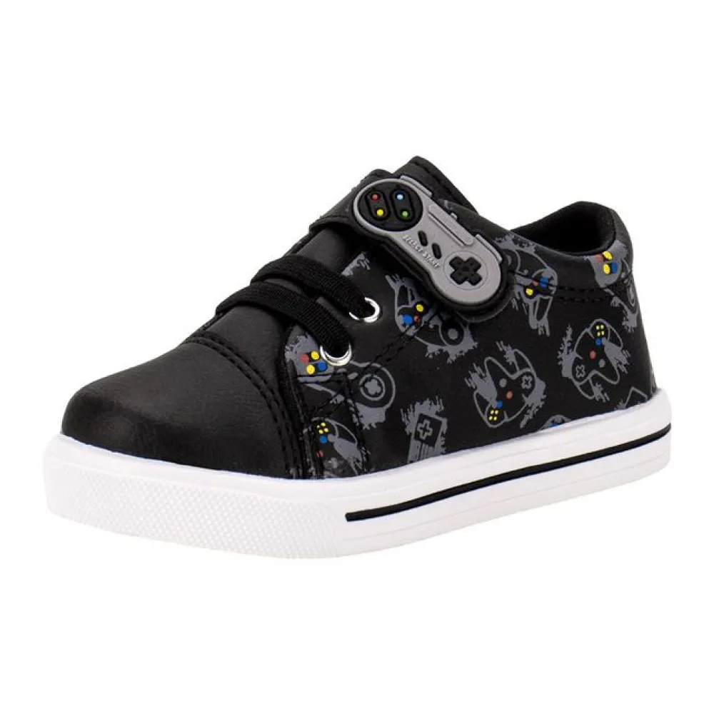 Tênis Infantil Masculino Lindo Jú - 15522 PRETO 03 21