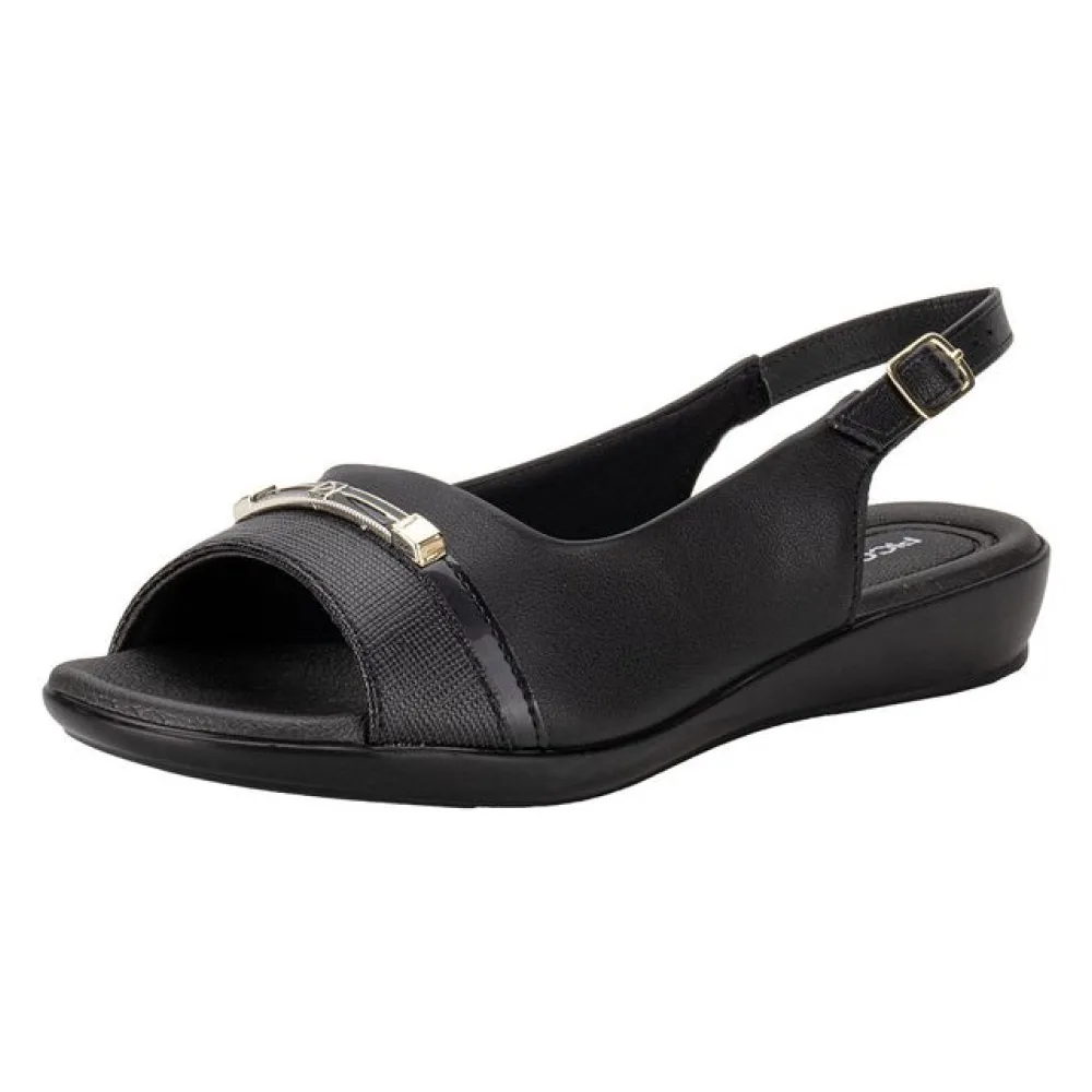 Sandália Feminina Flat Piccadilly 500380 PRETO 34