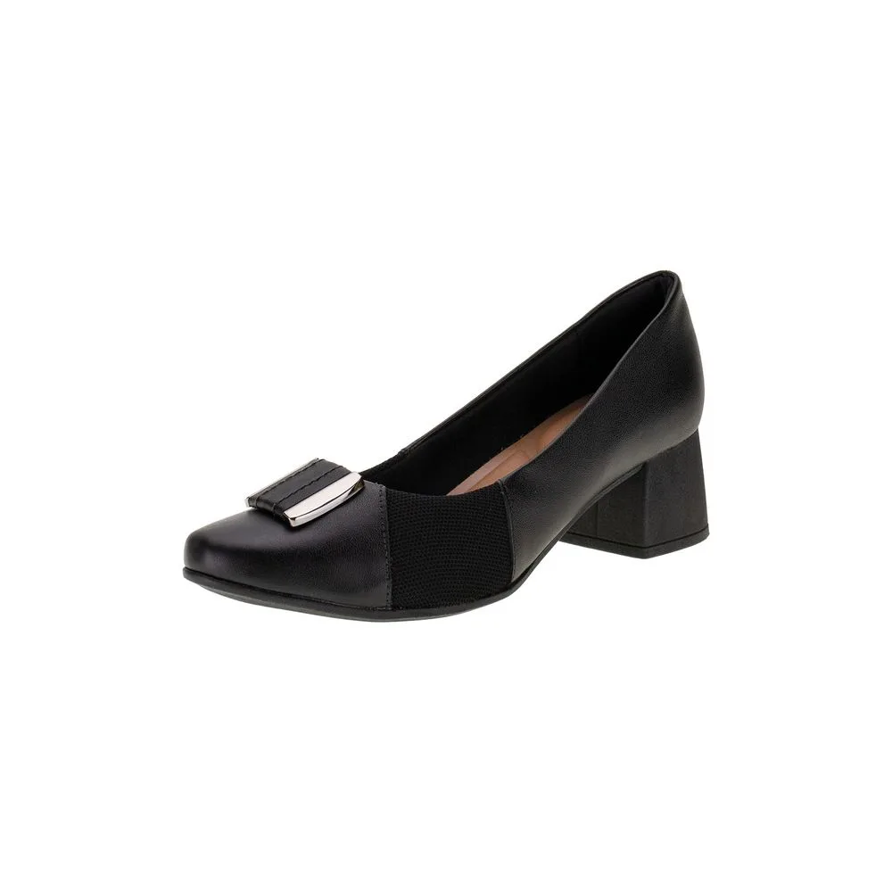 Sapato Feminino Salto Grosso Usaflex AK0303 PRETO 35