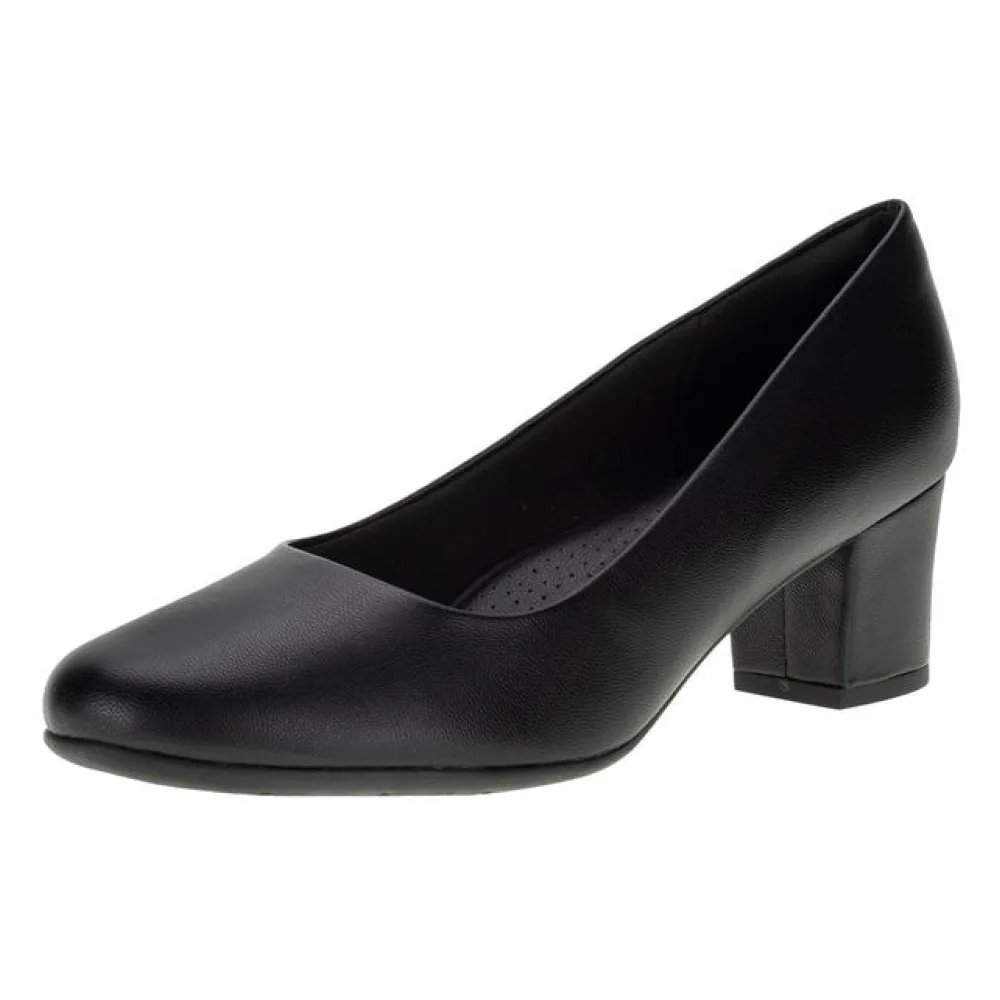Sapato Feminino Salto Grosso Piccadilly - 110072 PRETO 01 34
