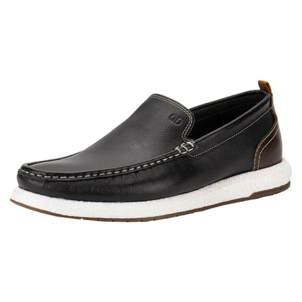 Mocassim Masculino Flop Pulse Democrata 610101 PRETO 39