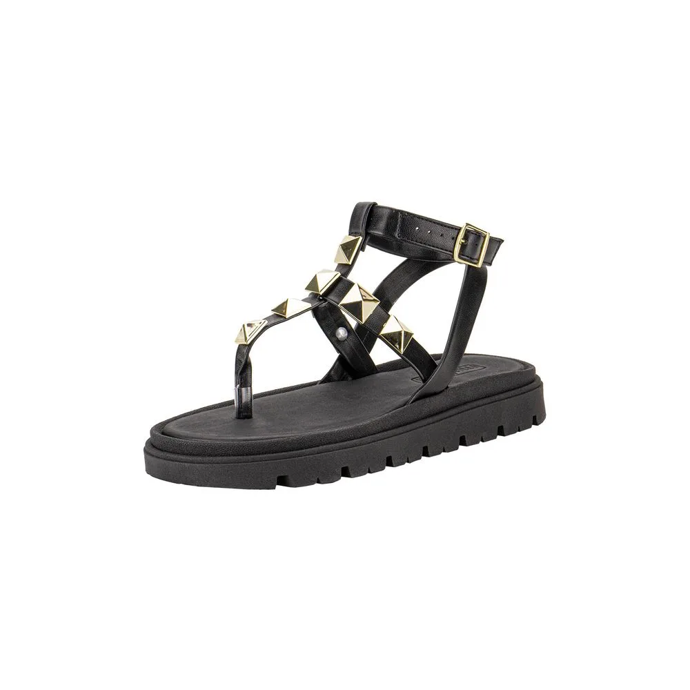 Sandália Feminina Flat Moleca 5504102 PRETO 35