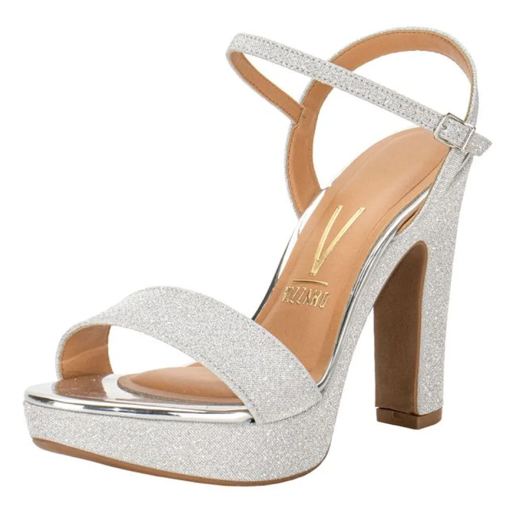 Sandália Feminina Salto Alto Vizzano - 6292200 PRATA 01 34