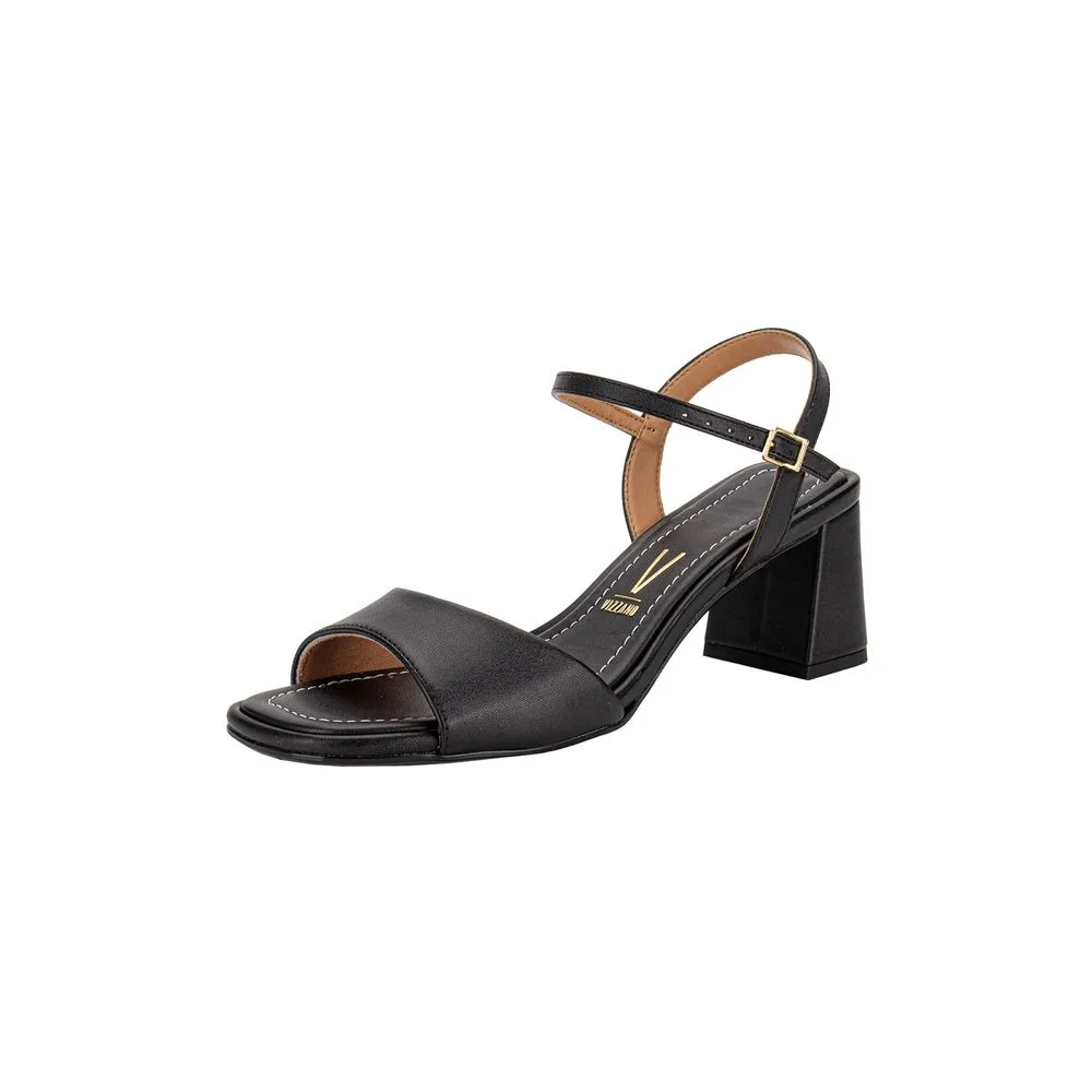 Sandália Feminina Salto Grosso Vizzano 6530101 PRETO 34