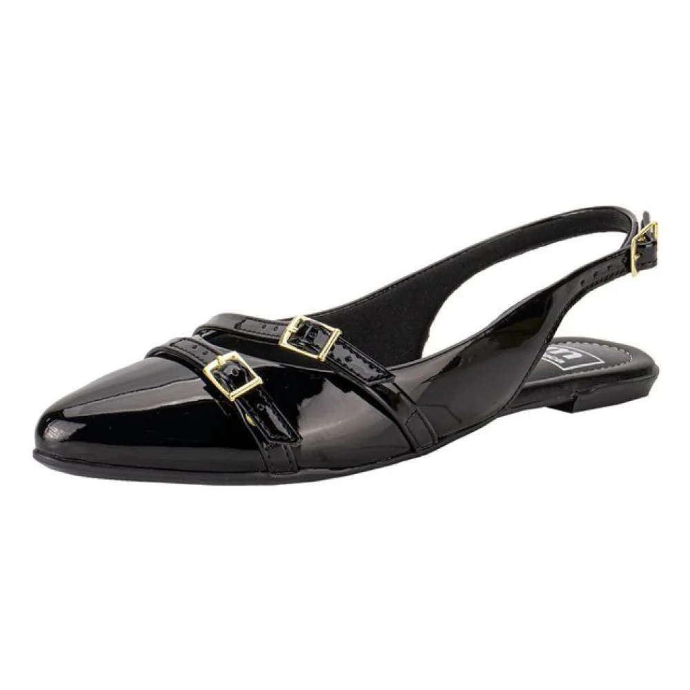 Sapato Feminino Mule Moleca 5444332 VERNIZ/PRETO 34