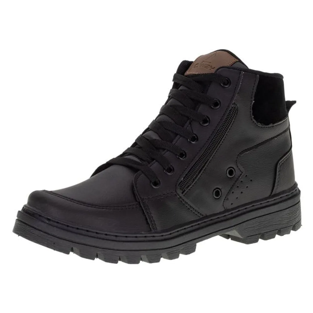 Bota Masculina Coturno Confort Way - C225 PRETO 37