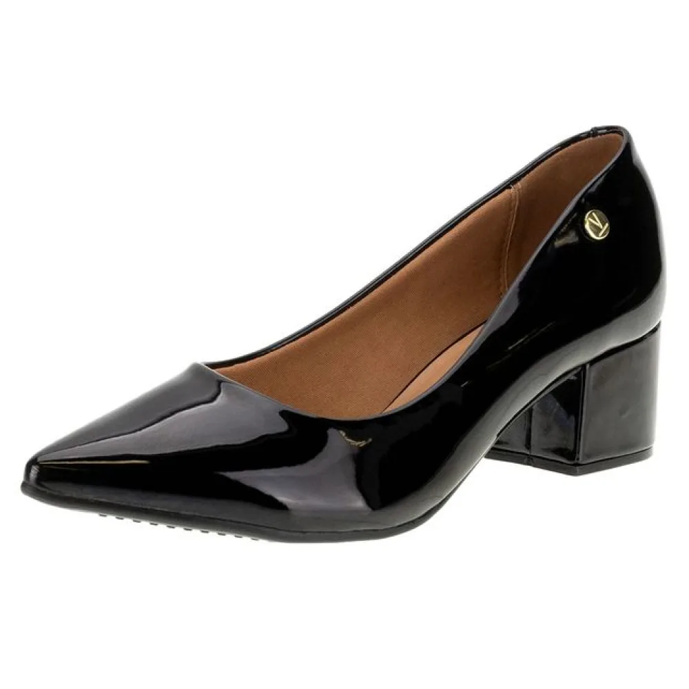 Sapato Feminino Salto Baixo Vizzano - 1220315 VERNIZ/PRETO 34