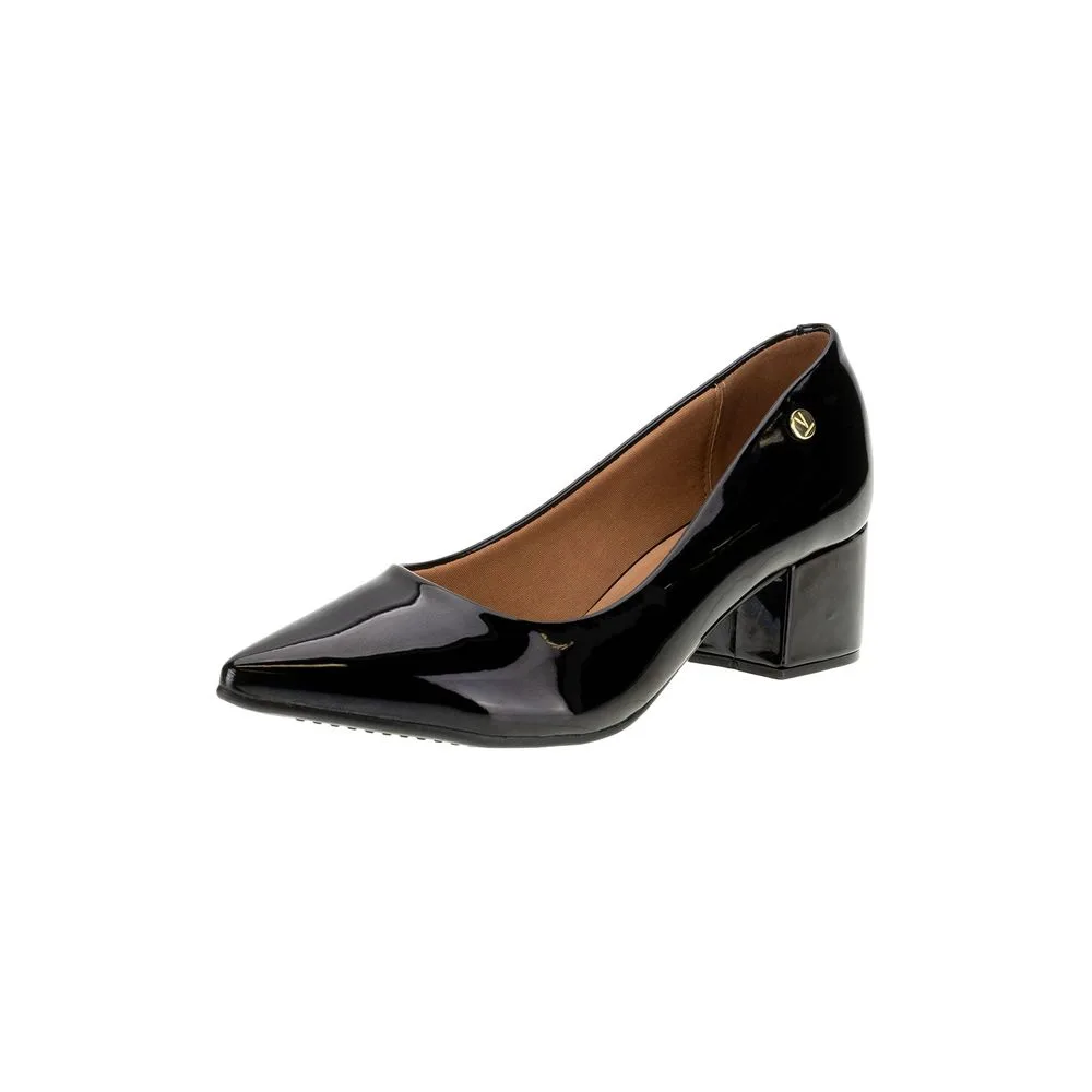 Sapato Feminino Salto Baixo Vizzano - 1220315 VERNIZ/PRETO 34