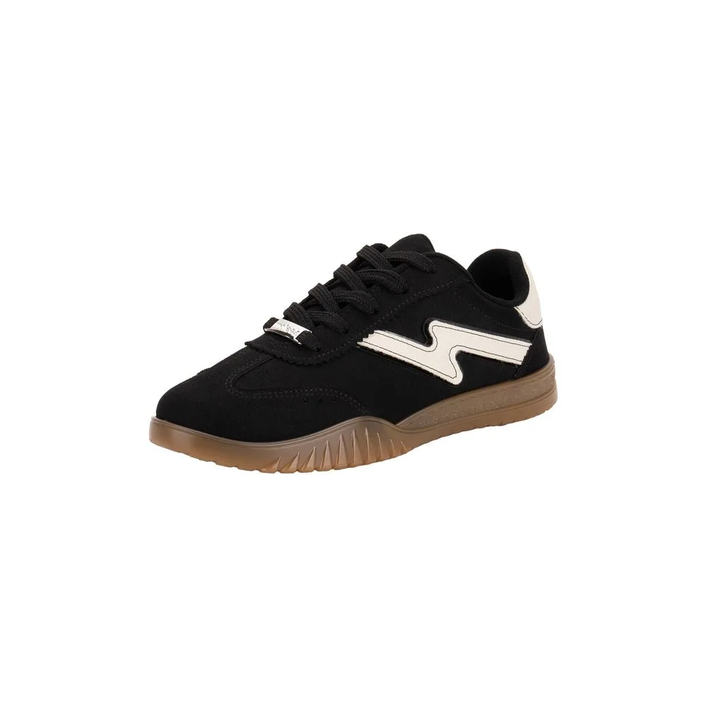 Tênis Feminino Casual Moleca 5817102 PRETO/CAMURÇA 34