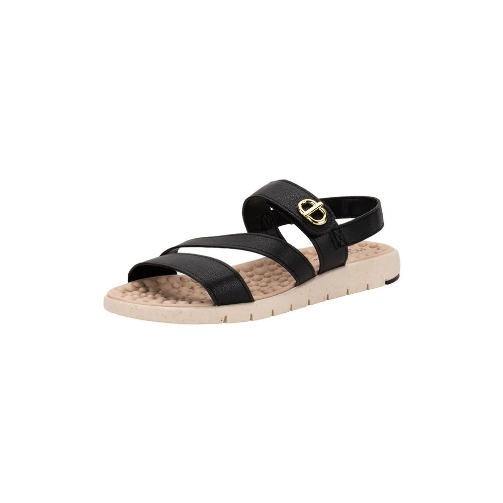 Sandália Feminina Flat Modare 7162223 PRETO 34