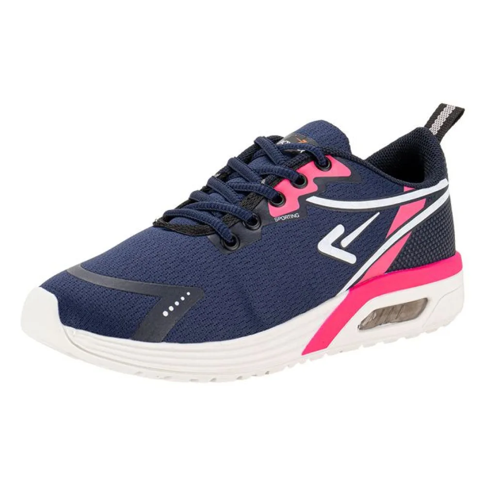Tênis Feminino Box 200 BX2437 AZUL/ROSA 34