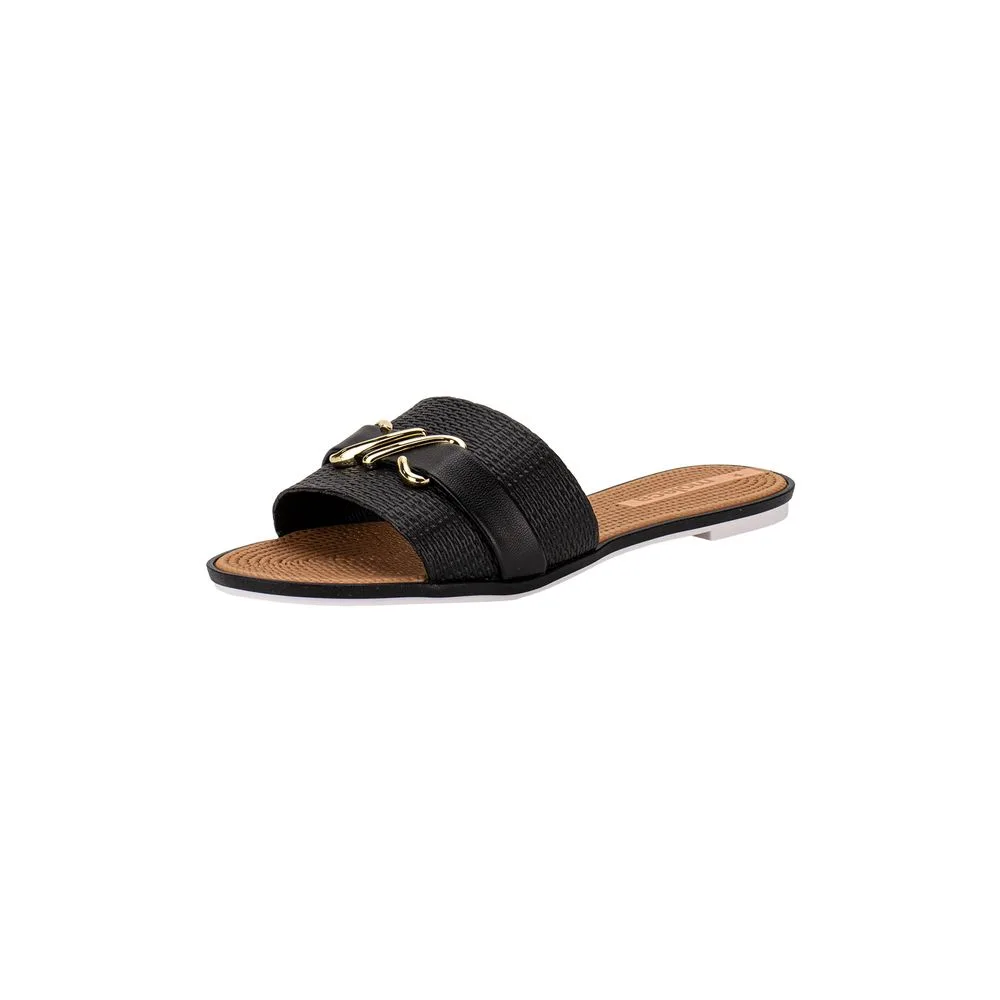 Tamanco Feminino Flat Moleca 5297472 PRETO 33
